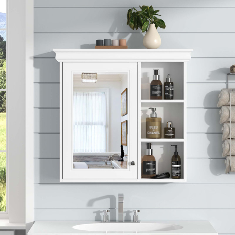 Armoire à pharmacie de salle de bain avec miroir, H 28,74 po x L 30,07 po x l 7,16 po