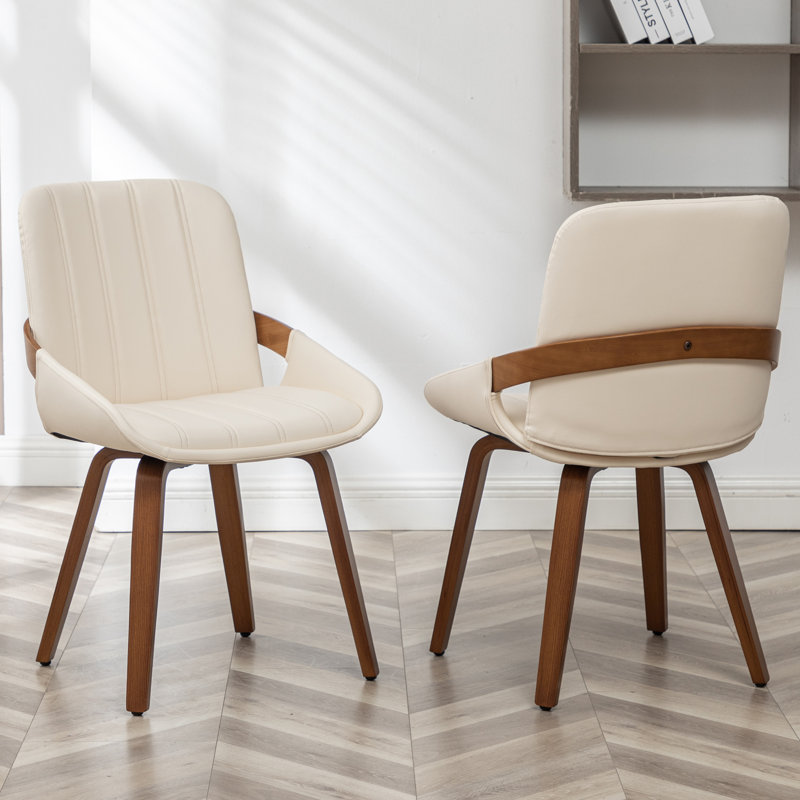 Modern Upholstered Dining Chair, Beige
