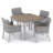 Travira Square Outdoor Dining Table With Umbrella Hole , 40'' in. W 40'' in. D-1898098857-1940053156