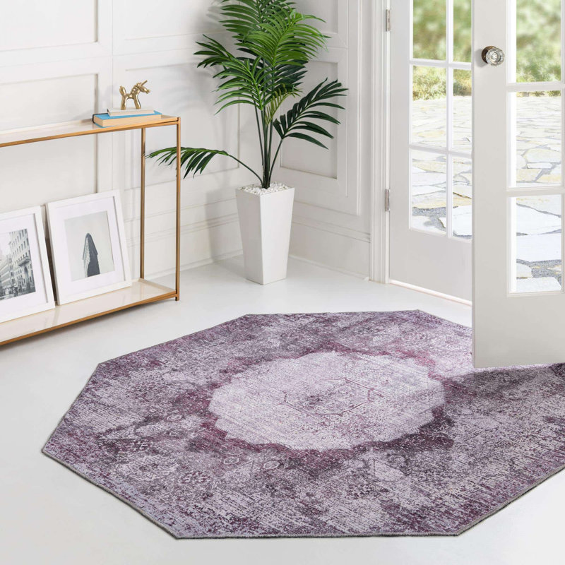 Oriental Indoor Rug, Octagon 5' x 5'
