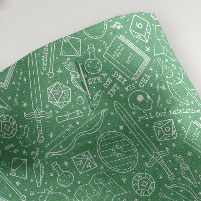 Rideau de douche simple classique RPG, Vert / blanc
