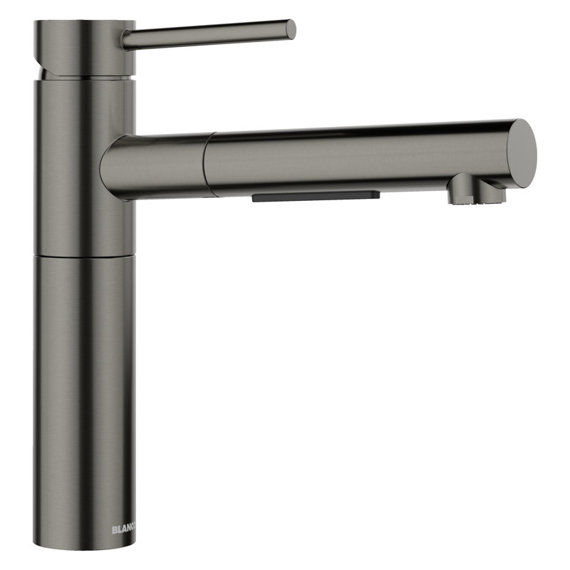 Robinet de cuisine à double jet Alta II, Acier satiné foncé
