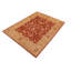 Tapis rouge / brun clair en laine noué à la main 8 pi x 9 pi 1 po de style oriental Dorn