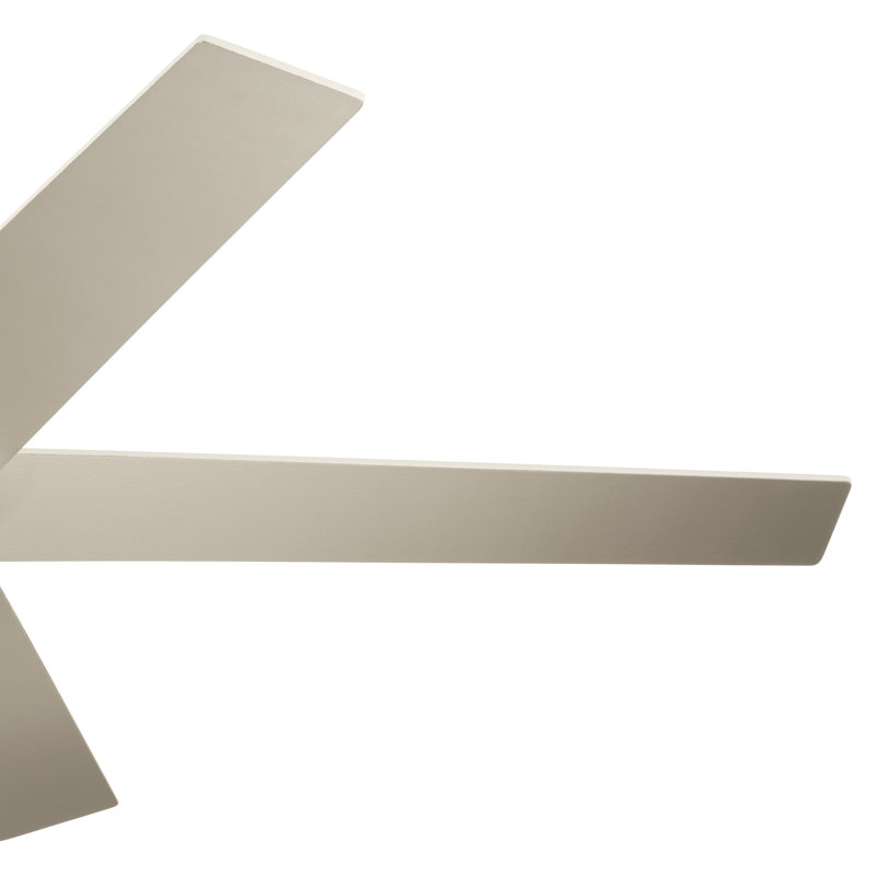 Brahm 56" Indoor Matte White Ceiling Fan with Integrated LED and Remote Control Included, Matte White with Silver Blades