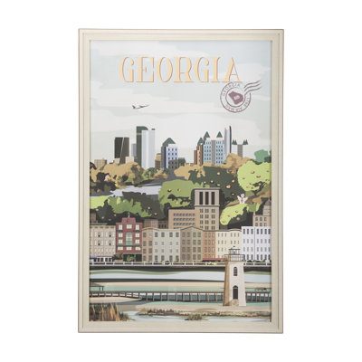 «Georgia Go» par Simeng, reproduction d'art encadrée sous verre
