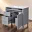 36" Freestanding Single Bathroom Vanity With Ceramic Top, Assembly Required-1686596338