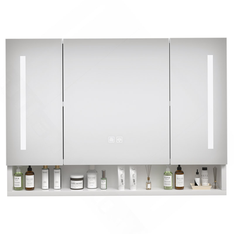 Armoires de salle de bain modernes de 39 po x 28 po, armoires à pharmacie avec miroirs et lumières DEL modernes