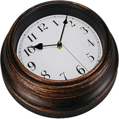 Retro Wall Clock, 10'' Vintage Silent Non Ticking Classic Clocks, Easy To Read, Quality Quartz Clock Battery Operated, Decorative Bedroom, Kitchen, Office