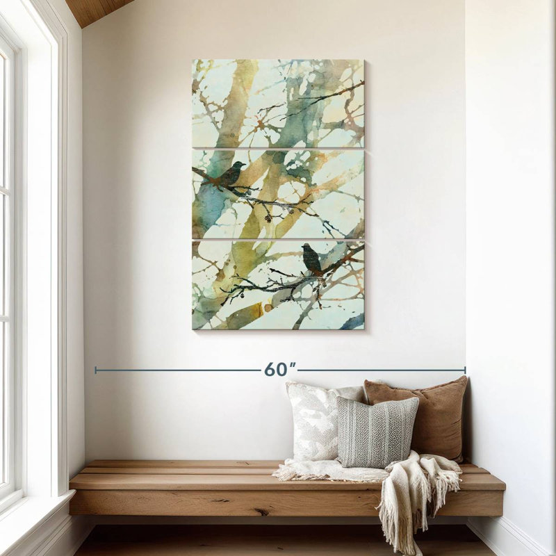 Harnek Botanical Birds II, 45" H x 28" W