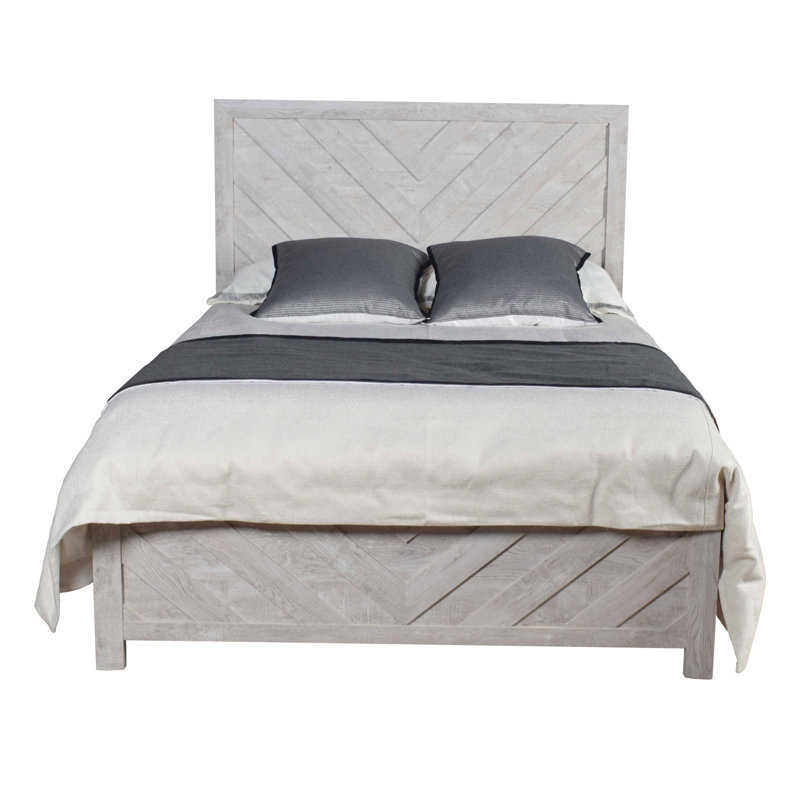 Grand lit de style moderne en bois, cadre de lit
