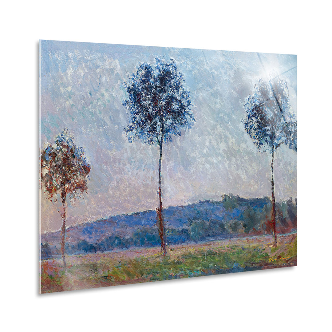 Wandbild Drei Bäume von Claude Monet