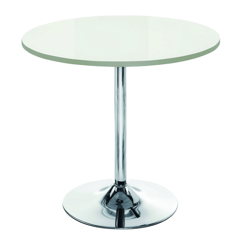 Ulmer Round Metal Base Dining Table, White