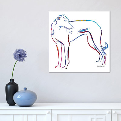 Greyhound Colors by Jo Lynch - Wrapped Canvas Gallery-Wrapped Canvas Giclée