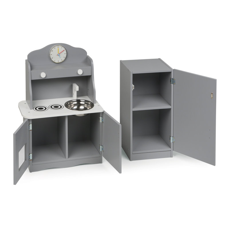 Kitchen Furniture Set for 18 inch Dolls - Gray/White