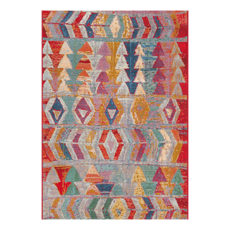 Tolland Multi_Unique Loom Tamarindo Outdoor Modern Rug, Rectangle 4' x 6'