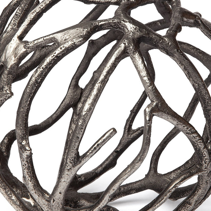 Sculpture en métal Workington, Argent, H 7 po x l 7 po x P 7 po