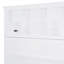 Grand lit escamotable mural avec tablettes supérieures et USB, blanc