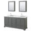 Ensemble de meuble-lavabo double 72 "avec miroir Deborah-23113256-80209527