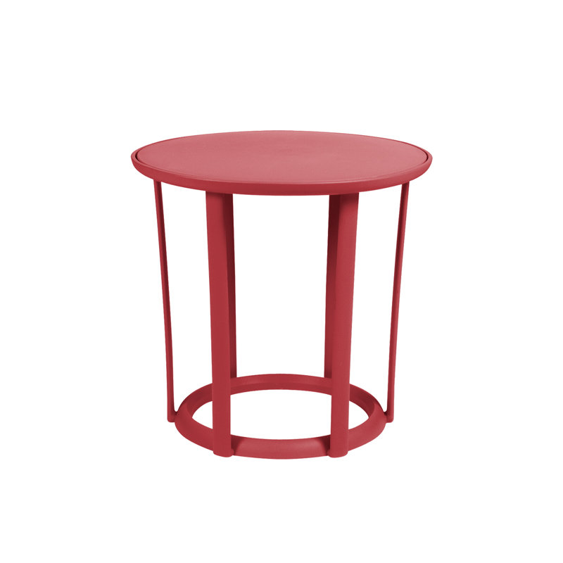 Raff Round Outdoor Side Table , 15.75 " W 15.75 " D, Bordeaux