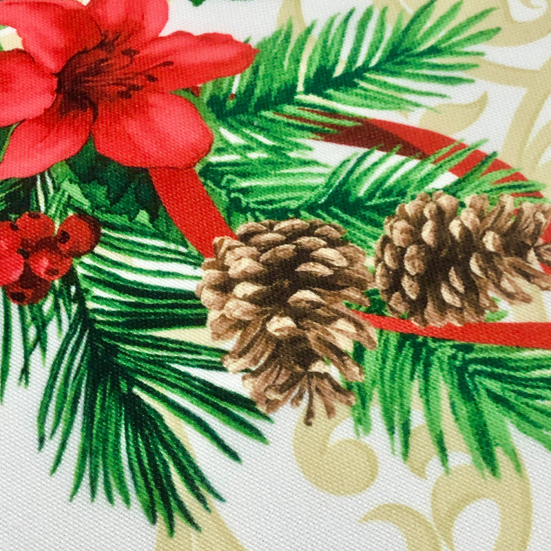 Ardos Floral Christmas Tablecloth, 102" x 60"