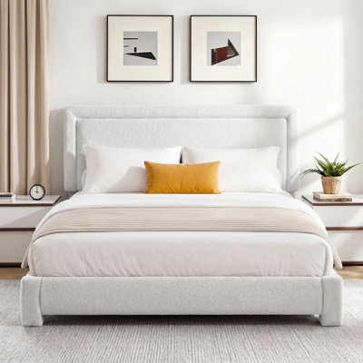 Cordoba Upholstered Platform Bed with Adjustable Headboard