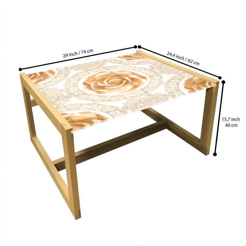 Jagdesh Trestle Coffee Table, 40cm H x 74cm W x 62cm D