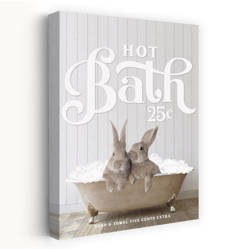 Bunnies Hot Bath, H 24 po x l 16 po