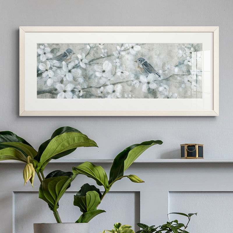 Peinture sur papier encadrée