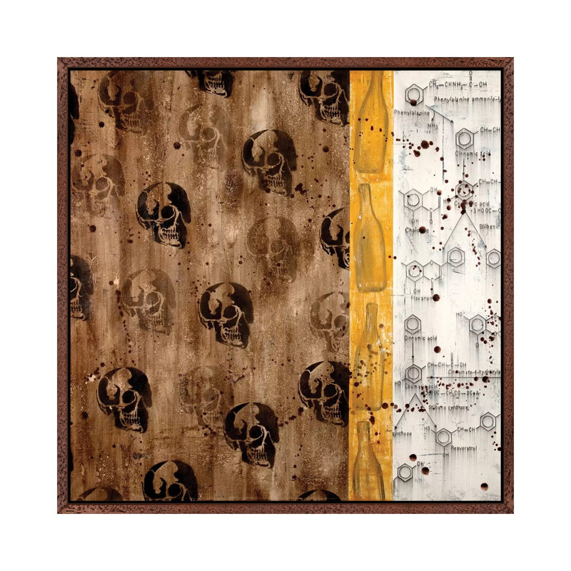Chemical Abstract XXXIII by Taylor Smith - Print on Canvas, Classic Brown Wood Framed, 45.72cm H x 45.72cm W x 3.81cm D