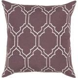 Stamped Damask Linen Pillow Cover