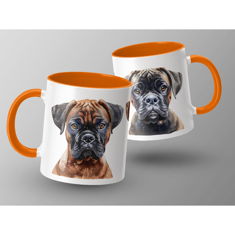 Ceramic Coffee Mug, Orange, 3