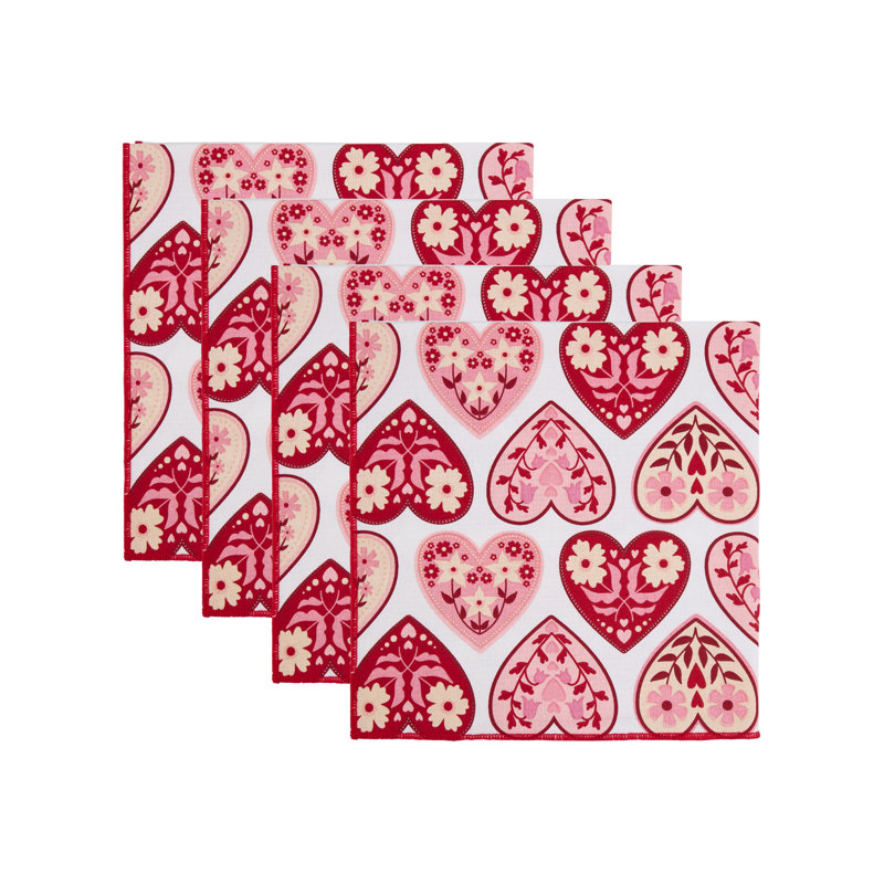  Serviette Heritage Hearts S / 4