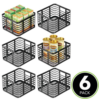 mDesign Small Metal Wire Organizer Basket for Kitchen