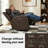 zero clearance recliner  Leather Power Recliner with Adjustable Power Headrest-1113586548