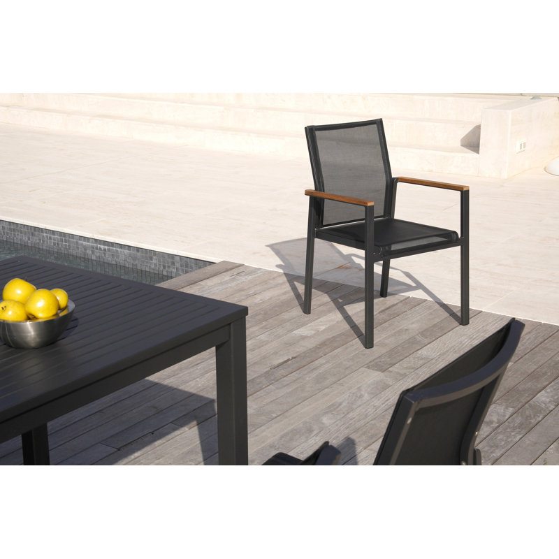 Aura Narrow Dining Table, Graphite, 29" H x 79" W x 28" D
