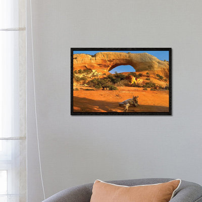 Wilson Arch WithA Span Of 91 Feet And Height Of 46 Feet Off Highway 191 Made Of EntradaSandstone UT by Tim Fitzharris - Gallery-Wrapped Canvas Giclée on Canvas