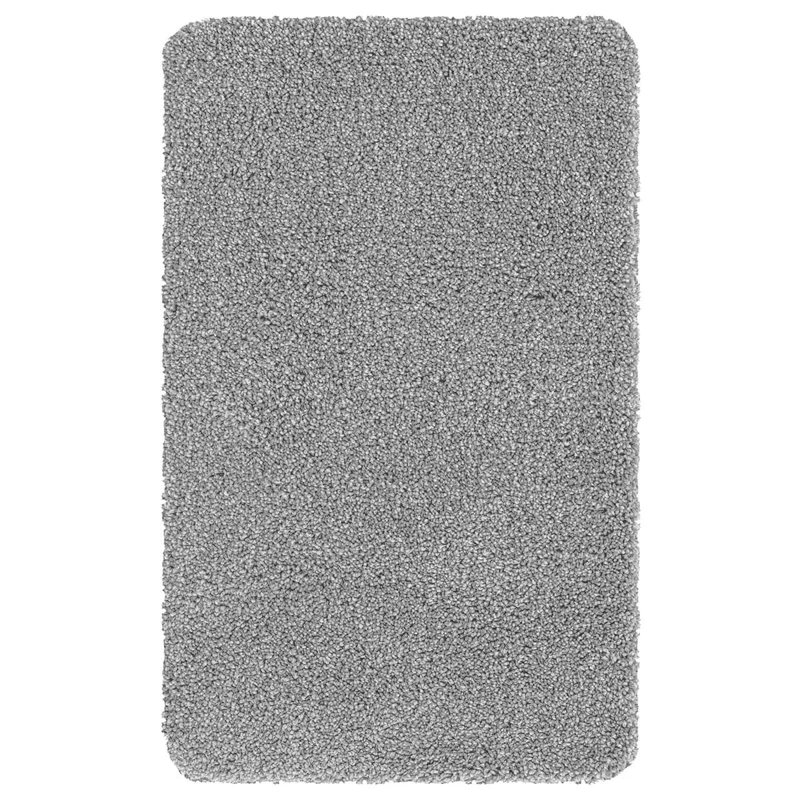 Polypropylene Plastic Non-Slip Bath Mat, Single - 80cm L x 50cm W, Grey