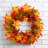 Wreath Faux Lighted Maple Polyester 24'' Wreath