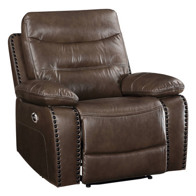 Retha Upholstered Power Reclining Home Theater Seat