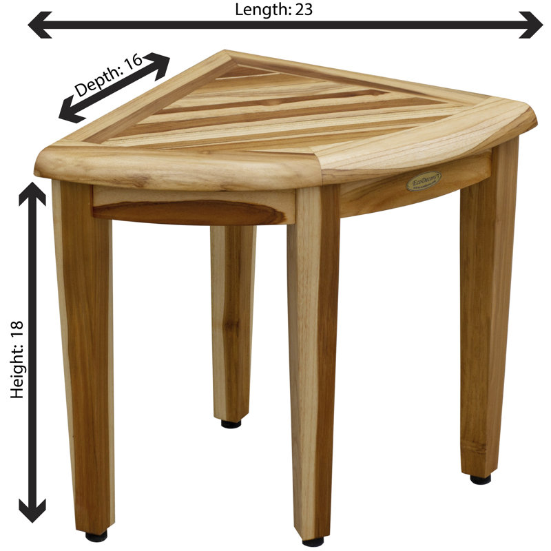 15'' W Teak Shower Bench