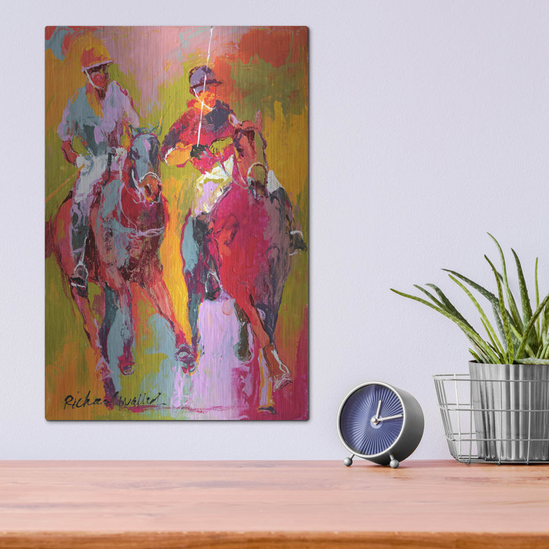  «Polo» par Richard Wallich, art mural en métal, 16 po x 24 po, H 16 po x l 12 po