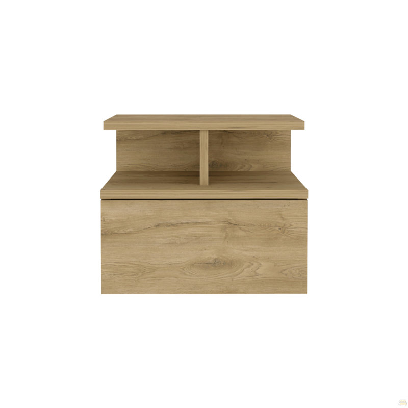 Table de chevet flottante Flopini, un tiroir, Beige