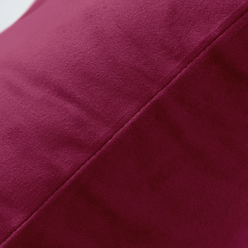 Perignan Square Scatter Crushed Velvet Cushion Cover, Burgundy
