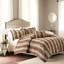 L'édredon en fausse fourrure - 4 pièces doux comprend l'édredon, 2 taies décoratives, le coussin décoratif brun doux,-126060572
