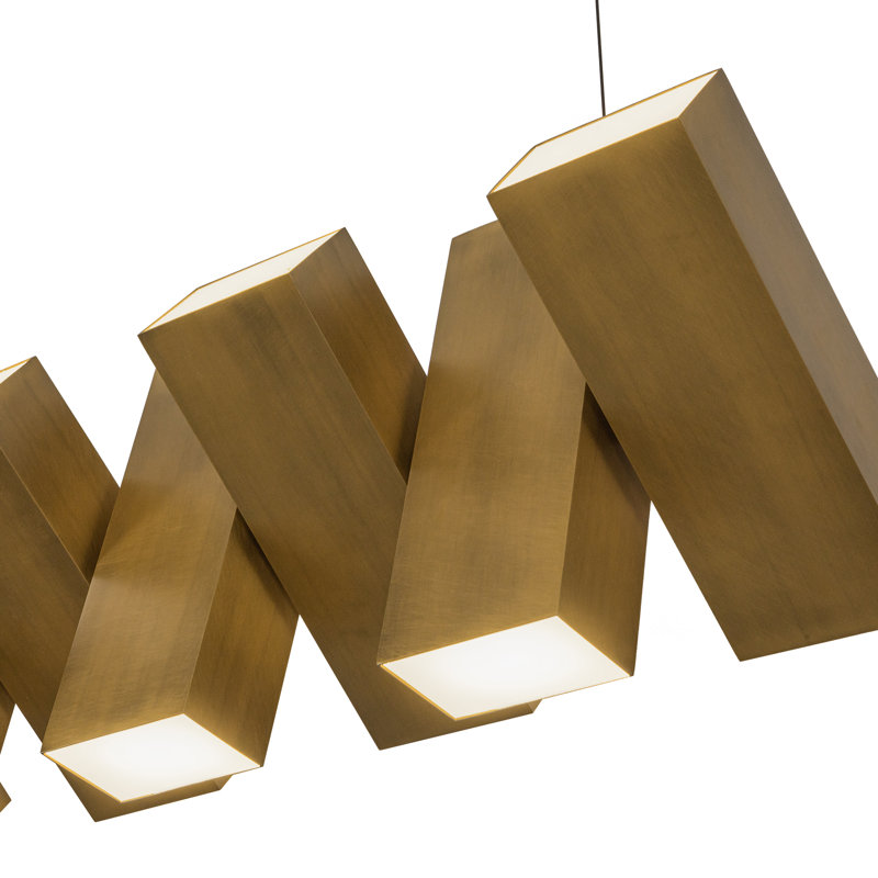 Domino 7 - Light LED Pendant, Brass, Brass