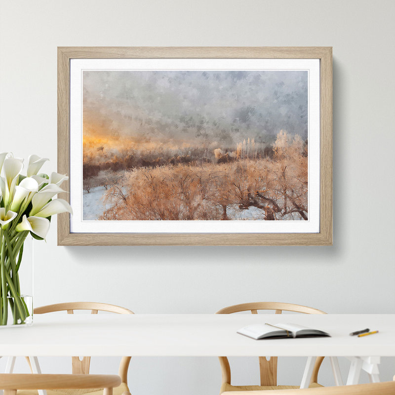 Winter Forest Vol.3 - Picture Frame Painting, Oak Framed, 27cm H x 36cm W x 2cm D