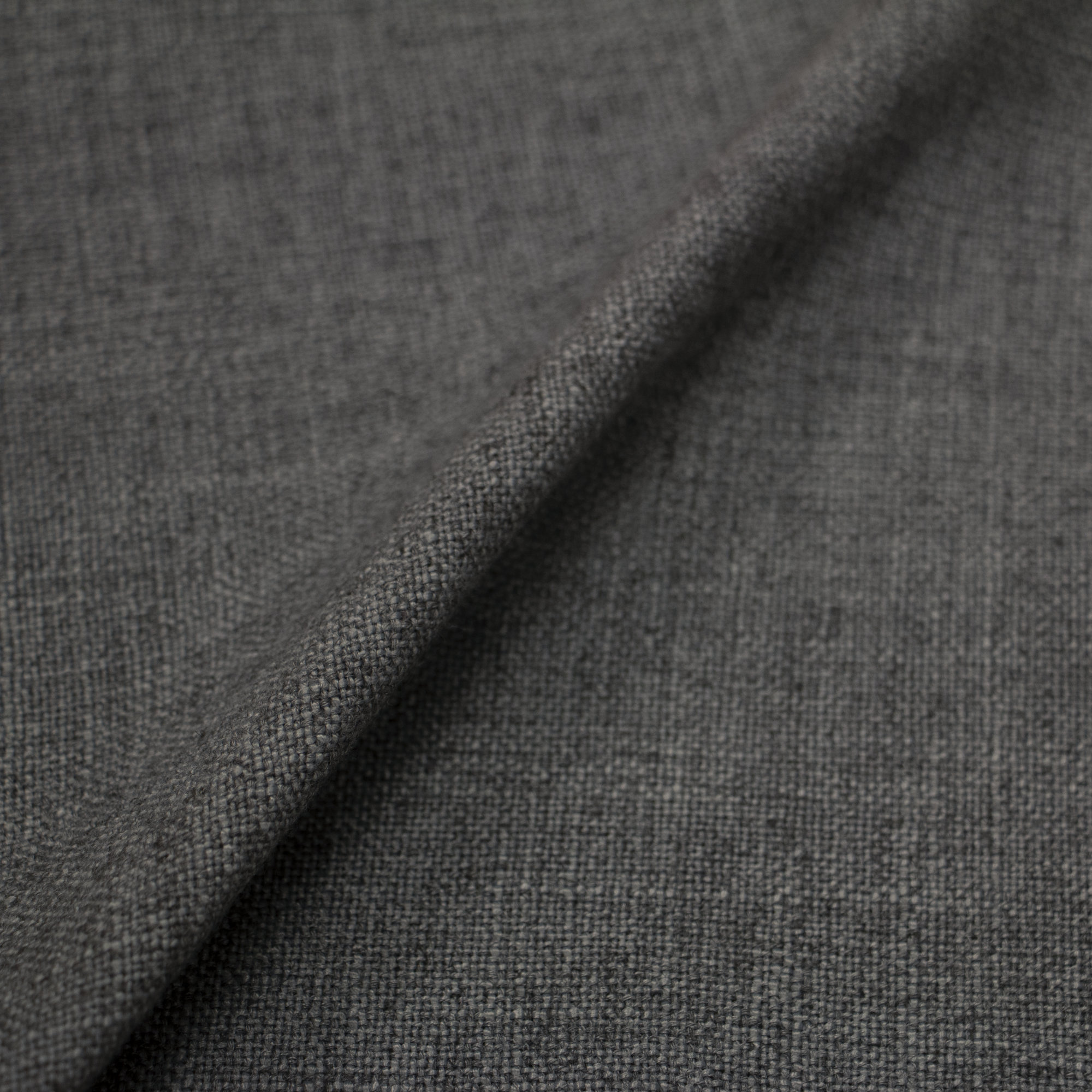 Jebb Upholstered Ottoman, Zuma Charcoal Textured Linen
