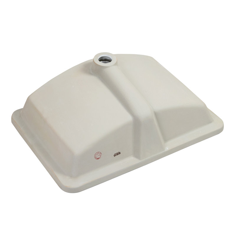 Ruvati 23 x 14 inch Undermount Bathroom Vanity Sink White Rectangle Porcelain Ceramic with Overflow