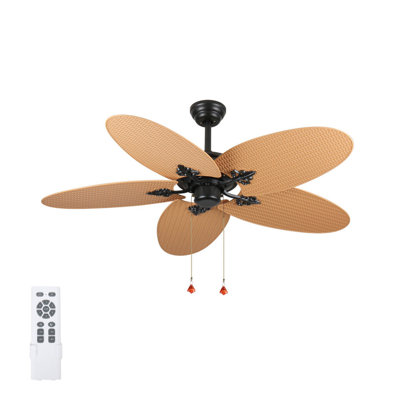 Ventilateur de plafond tropical de 52 pouces avec 5 pales Palm Palm