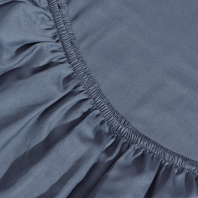 Ensemble de draps 4 pièces Calvin Klein, Ensemble de draps pour grand lit avec 2 taies d'or, Bleu foncé